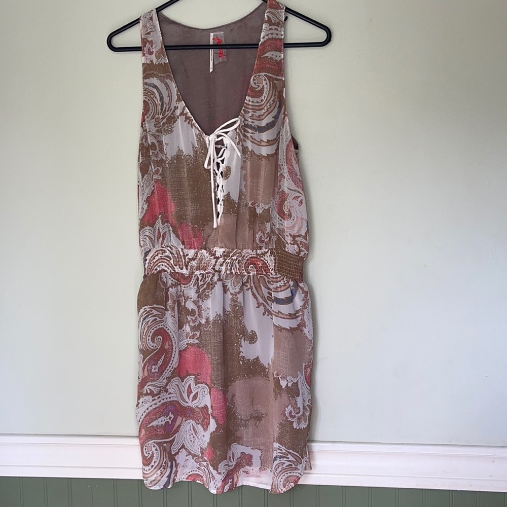 Free People Flowy Boho Tie Dress size Small